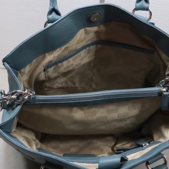 Michael Kors Blue Leather Purse With Wallet & COA - Picture 4 of 8